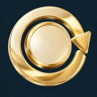 Gold circular arrow — Wolf Winner