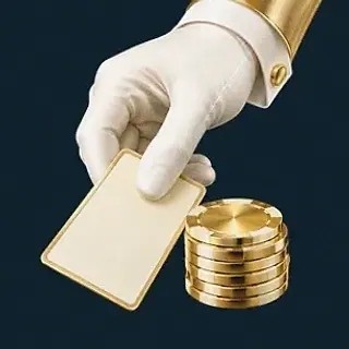 Hand dealing card — Wolf Winner